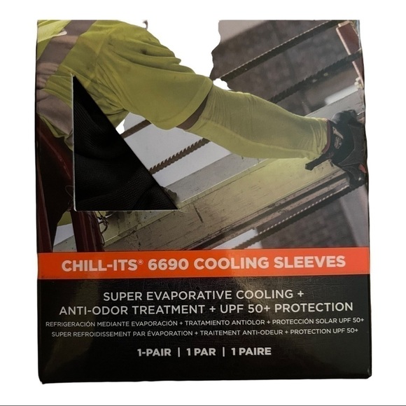 ERGODYNE Chill-Its 6690 Cooling Arm Sleeves 1 pair in black - Picture 4 of 5